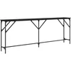 Image de vidaXL Table Console Chêne Noir 200 x 29 x 75 cm, Table d'angle Moderne, Console rectangulaire, ajout élégant pour Foyer, Surface d'affichage chez Vous