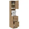 Image de vidaXL Armoire de Cuisine avec Porte chêne Artisanal Bois d'ingénierie, Armoire de Cuisine Moderne, étagères rectangulaires, Rangement Pratique, Organisateur stylé, Solutions spacieuses.