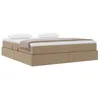 Image de vidaXL Lit avec Rangement et Matelas Cappuccino 180 x 200 cm, Lit de Rangement rectangulaire Moderne, Meuble Fonctionnel, Cadre élégant, Matelas optimisé pour l'espace