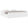 Image de vidaXL Lit avec Rangement et Matelas Blanc 200 x 200 cm Simili Cuir