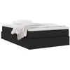 Image de vidaXL Lit avec Rangement et Matelas Noir 120 x 200 cm Polyester, Cadre de lit rectangulaire Moderne, Design à élévation hydraulique, Tissu Polyester, Matelas à Ressorts, Ergonomique
