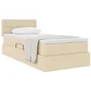 Image de vidaXL Lit avec Rangement et Matelas avec Matelas Crème 90 x 200 cm, Lit hydraulique Confortable, Solutions de Rangement Modernes, Meubles Gain de Place pour Une Chambre sans encombrement