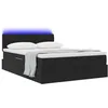 Image de vidaXL Lit avec Rangement et LED avec LED Noir 140 x 200 cm Velours, Lit réglable, Rangement hydraulique, Velours, Gain de Place, Design Contemporain, Multi-Fonctions