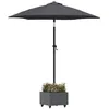 Image de vidaXL Pied de Parasol Anthracite 45 x 45 x 45 cm Acier, Support Parasol Ajustable, Pied en Acier Robuste, modernité, Base roulante, Design Compact pour l'été