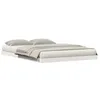 Image de vidaXL Cadre de lit surélevé Blanc 140 x 220 cm Pin Massif, Cadre de lit en pin Moderne, Plateforme Minimaliste au Sol, mobilier de Chambre élégant, Montage Facile, Design Ras du Sol