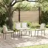 Image de vidaXL Ensemble de salle à manger pour jardin 3 pcs Marron et Crème