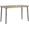 Image de vidaXL Table de Jardin Naturel 80 x 40 x 45,5 cm polyrotin, Table de Jardin en Aluminium, mobilier en rotin Moderne, déco pour terrasse, Surface de Balcon pour Petits espaces