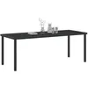 Image de vidaXL Table de Jardin Noir 200 x 80 x 73 cm Métal