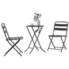 Image de vidaXL Ensemble Bistro de Jardin 3 pcs Anthracite Acier, Set de Bistro Moderne en Acier pour Jardin et terrasse, mobilier extérieur Pratique, Salle à Manger contemporaine en Plein air