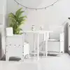 Image de vidaXL Chaise de jardin 2 pcs Blanc 53 x 49 x 85 cm Polypropylène