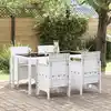 Image de vidaXL Chaise de jardin 4 pcs Blanc 53 x 49 x 85 cm Polypropylène