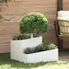 Image de vidaXL Cache-pot de jardin Blanc 60 x 60 x 50 cm Acier laminé à froid