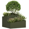 Image de vidaXL Cache-Pot de Jardin Vert Olive 60 x 60 x 50 cm, Jardin et terrasse, Pot métal Moderne idéal pour l’extérieur, Support Durable, Accessoire décoratif, Style Contemporain