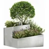 Image de vidaXL Cache-Pot de Jardin Argent 60 x 60 x 50 cm Acier Inoxydable, Jardin et terrasse, Pot métal Moderne idéal pour l’extérieur, Support Durable, Accessoire décoratif, Style Contemporain