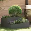Image de vidaXL Cache-pot de jardin Noir 80 x 80 x 50 cm Acier laminé à froid