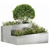 Image de vidaXL Cache-Pot de Jardin Argent 80 x 80 x 50 cm Acier Inoxydable, Jardin et terrasse, Pot métal Moderne idéal pour l’extérieur, Support Durable, Accessoire décoratif, Style Contemporain