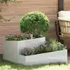 Image de vidaXL Cache-pot de jardin Argent 80 x 80 x 50 cm Acier inoxydable