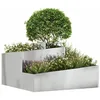 Image de vidaXL Cache-Pot de Jardin Argent 80 x 80 x 50 cm Acier galvanisé, Jardin et Terrasse, Jardinière en métal Moderne pour l'extérieur, Accessoires de Patio, Style Contemporain