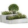 Image de vidaXL Cache-Pot de Jardin Argent 100 x 100 x 50 cm Acier galvanisé, Jardin et Terrasse, Jardinière en métal Moderne pour l'extérieur, Accessoires de Patio, Style Contemporain