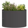 Image de vidaXL Anneau de jardinière Noir 30 x 30 x 20 cm Acier laminé à Froid, Cercle de Jardin en métal Moderne, élément de décor sculptural, Cadre en Acier Durable pour tes Plantes, Design Minimaliste