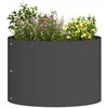Image de vidaXL Anneau de jardinière 5 pcs Noir 30 x 30 x 20 cm, Cercle de Jardin en métal Moderne, élément de décor sculptural, Cadre en Acier Durable pour tes Plantes, Design Minimaliste
