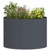 Image de vidaXL Anneau de jardinière Anthracite 30 x 30 x 20 cm, Cercle de Jardin en métal Moderne, élément de décor sculptural, Cadre en Acier Durable pour tes Plantes, Design Minimaliste