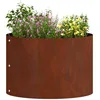 Image de vidaXL Anneau de jardinière Marron 30 x 30 x 20 cm Acier patiné, Cercle de Jardin en métal Moderne, élément de décor sculptural, Cadre en Acier Durable pour tes Plantes, Design Minimaliste