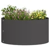 Image de vidaXL Anneau de jardinière Noir 40 x 40 x 20 cm Acier laminé à Froid, Cercle de Jardin en métal Moderne, élément de décor sculptural, Cadre en Acier Durable pour tes Plantes, Design Minimaliste