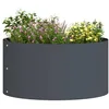 Image de vidaXL Anneau de jardinière 5 pcs Anthracite 40 x 40 x 20 cm, Cercle de Jardin en métal Moderne, élément de décor sculptural, Cadre en Acier Durable pour tes Plantes, Design Minimaliste