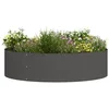 Image de vidaXL Cache-Pot de Jardin 5 pcs Noir 80 x 80 x 20 cm, Jardin et terrasse, Pot en Acier Rond, déco Moderne pour Plantes, Accessoire métal Contemporain
