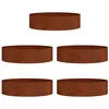 Image de vidaXL Anneau de jardinière 5 pcs Marron 80 x 80 x 20 cm Acier patiné, Cercle de Jardin en métal Moderne, élément de décor sculptural, Cadre en Acier Durable pour tes Plantes, Design Minimaliste