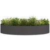 Image de vidaXL Anneau de jardinière 5 pcs Noir 120 x 120 x 20 cm, Cercle de Jardin en métal Moderne, élément de décor sculptural, Cadre en Acier Durable pour tes Plantes, Design Minimaliste