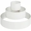 Image de vidaXL Cache-Pot de Jardin Blanc 90 x 90 x 20 cm Acier laminé à Froid, Jardins et terrasses, Pot Moderne Rond, Acier pour l'extérieur, Pots en métal Robustes pour la déco