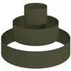 Image de vidaXL Cache-Pot de Jardin Vert Olive 90 x 90 x 20 cm, Jardins et terrasses, Pot Moderne Rond, Acier pour l'extérieur, Pots en métal Robustes pour la déco