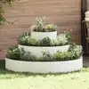 Image de vidaXL Cache-pot de jardin Blanc 120 x 120 x 20 cm