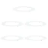 Image de vidaXL adapté pour Anneaux d'arbre Plats 5 pcs Blanc Ø50 / 80 cm Acier, Décor Moderne pour Jardin et terrasse, Protecteur d'arbre Durable, Accessoire de Jardin, Garde-Racines