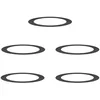 Image de vidaXL adapté pour Anneaux d'arbre Plats 5 pc Noir Ø90/120 cm Acier