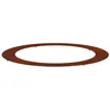 Image de vidaXL adapté pour anneau d'arbre plat Marron Ø90 / 120 cm Acier patiné, Décor moderne pour jardin et terrasse, protecteur d'arbre durable, accessoire de jardin, garde-racines