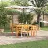 Image de vidaXL Ensemble de salle à manger pour jardin 5 pcs Marron
