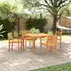 Image de vidaXL Ensemble de salle à manger pour jardin 5 pcs Marron