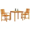 Image de vidaXL Ensemble de Salle à Manger pour Jardin 3 pcs Marron, Ensemble extérieur en Acacia, Meuble Beige pour Jardin, terrasse, Design Rustique, Coin détente
