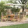 Image de vidaXL Ensemble de salle à manger pour jardin 7 pcs Gris