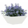 Image de vidaXL Cache-Pot de Jardin Blanc 35 x 35 x 15 cm Acier laminé à Froid, Jardin et terrasse, Pot trapezoïdal Moderne, Support en métal, déco extérieure, Pot Minimaliste