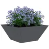Image de vidaXL Cache-Pot de Jardin 5 pcs Anthracite 35 x 35 x 15 cm, Jardin et terrasse, Pot trapezoïdal Moderne, Support en métal, déco extérieure, Pot Minimaliste