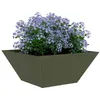 Image de vidaXL Cache-Pot de Jardin Vert Olive 35 x 35 x 15 cm, Jardin et terrasse, Pot trapezoïdal Moderne, Support en métal, déco extérieure, Pot Minimaliste