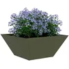 Image de vidaXL Cache-Pot de Jardin 5 pcs Vert Olive 35 x 35 x 15 cm, Jardin et terrasse, déco trapézoïdale Moderne, Pot en métal Durable, Support extérieur, Affichage Minimaliste