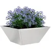 Image de vidaXL Cache-Pot de Jardin 5 pcs Argent 35 x 35 x 15 cm, Jardin et terrasse, déco trapézoïdale Moderne, Pot en métal Durable, Support extérieur, Affichage Minimaliste
