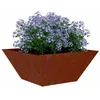 Image de vidaXL Cache-Pot de Jardin 5 pcs Rouillé 35 x 35 x 15 cm, Jardin et terrasse, Pot trapezoïdal Moderne, Support en métal, déco extérieure, Pot Minimaliste