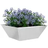 Image de vidaXL Cache-Pot de Jardin Argent 40 x 40 x 15 cm Acier Inoxydable, Jardin et terrasse, Pot trapezoïdal Moderne, Support en métal, déco extérieure, Pot Minimaliste