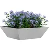Image de vidaXL Cache-Pot de Jardin 5 pcs Argent 50 x 50 x 15 cm, Jardin et terrasse, Pot trapezoïdal Moderne, Support en métal, déco extérieure, Pot Minimaliste